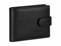 La Parazzo Premium Genuine Leather Men’s Wallet with Snap Closure, ID Window & Multi-Card Storage