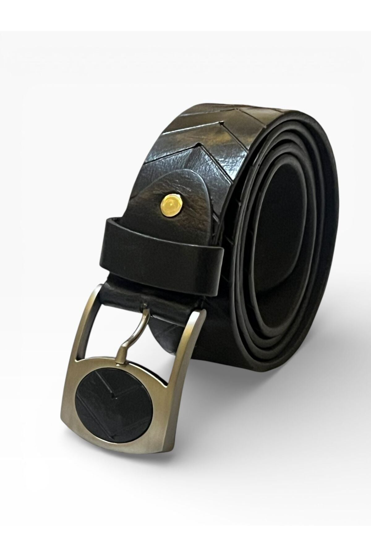 Men’s Designer Genuine Leather Belt | Chevron Pattern Premium Leather Belt for Men Secondary image