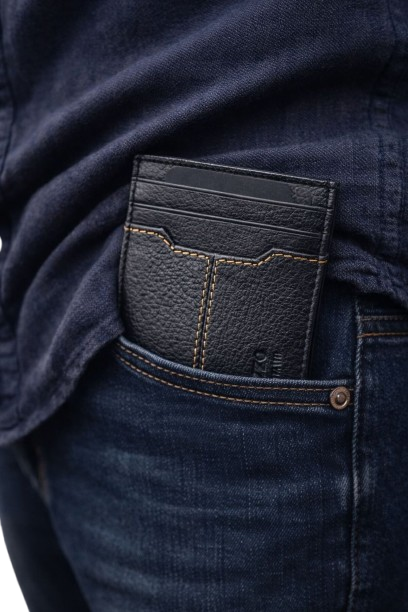 Slim Genuine Leather Card Holder Wallet for Men – Luxury Minimalist Holder