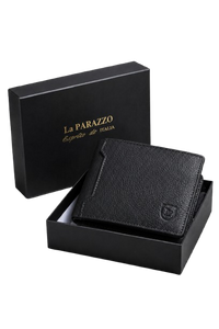 100% Genuine Leather Men’s Wallet – Premium Bifold with ID Window