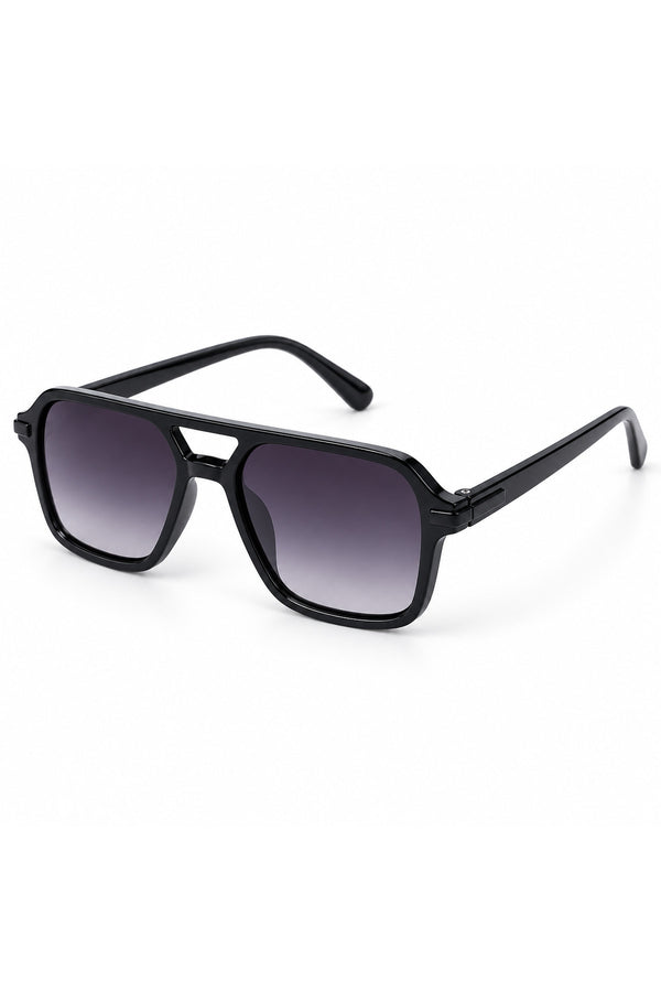 Premium Men’s Navigator Sunglasses – Sculpted Double-Bridge Frame, 52 mm Lenses & Sleek Full-Rim Design