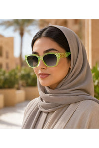 NWF-SUNGLS-820803 Transparent Lime Green 4