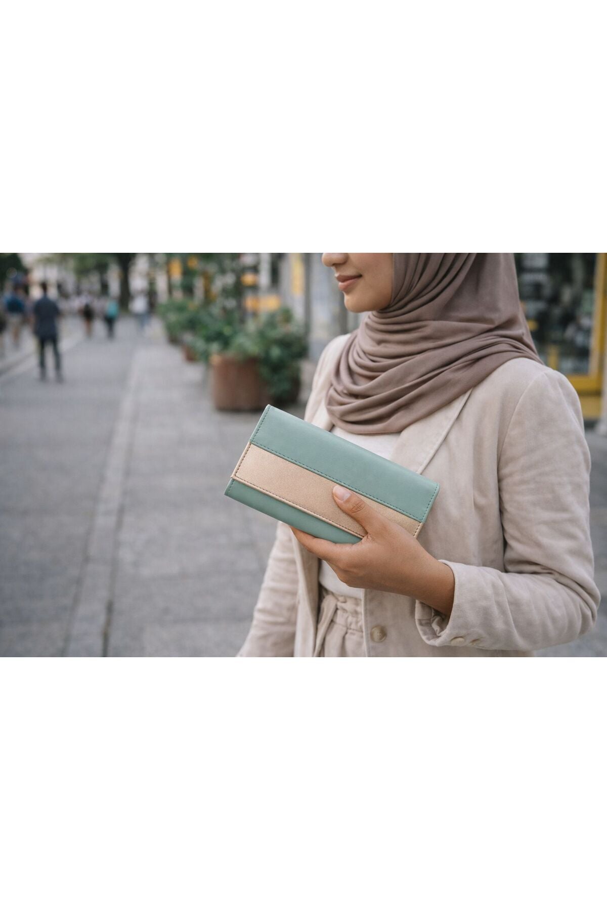 Elegant Long Ladies Wallet with Multiple Card Slots, Cash Compartments | Slim Daily Use Purse Secondary image
