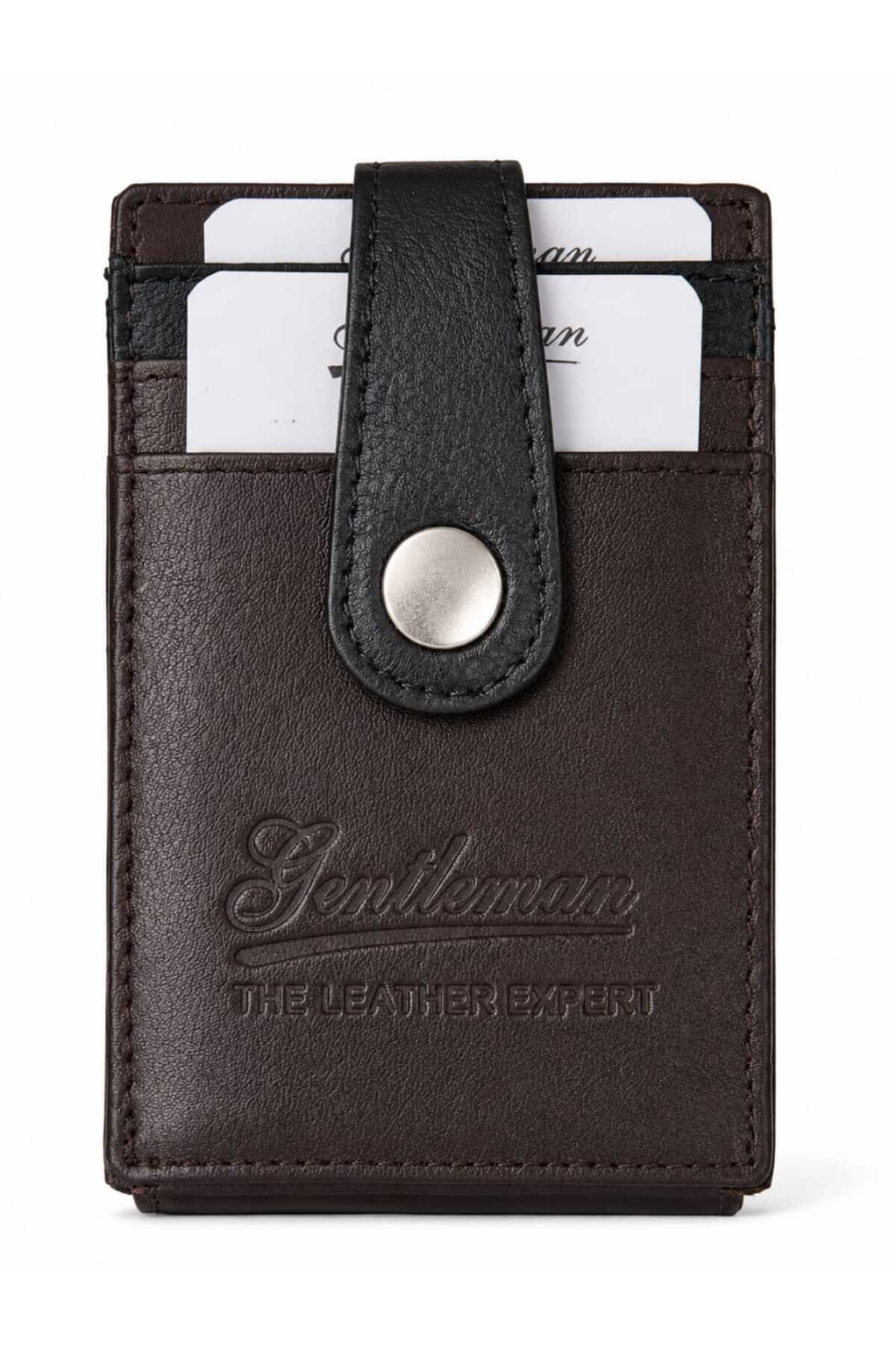 Premium Genuine Leather Card Holder Wallet for Men with Snap Button Closure Secondary image