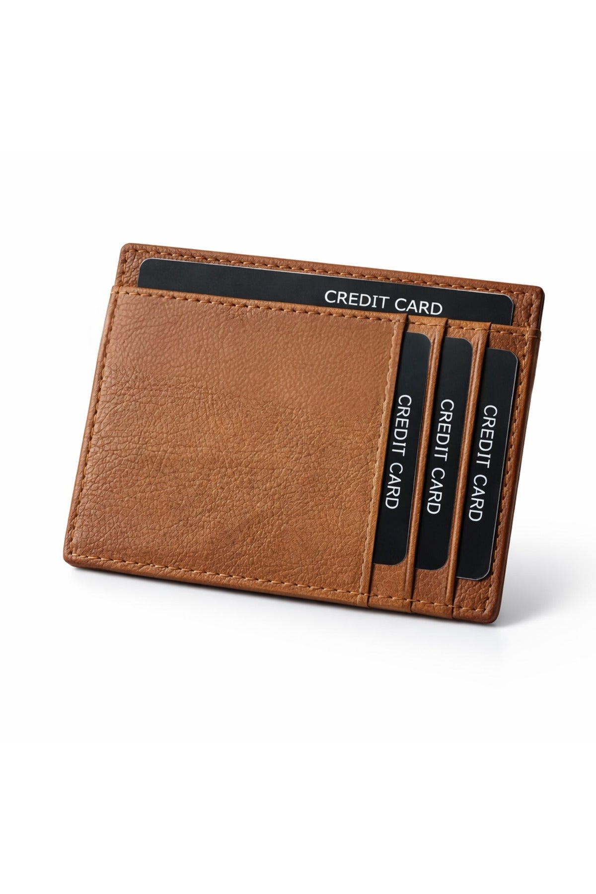 Slim Genuine Leather Card Holder for Men – Minimalist Wallet (Front & Back Card Slots) Secondary image