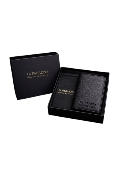 Genuine Leather Card Holder Wallet for Men – Slim Luxury Wallet, Black