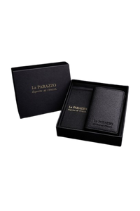 Genuine Leather Card Holder Wallet for Men – Slim Luxury Wallet, Black