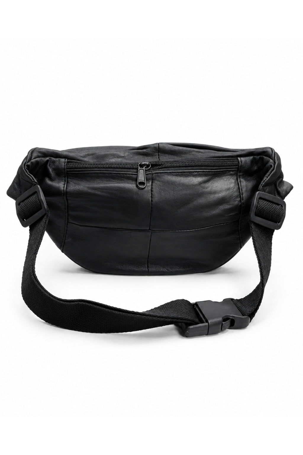 Genuine Leather Crossbody Waist Bag for Men – Multi-Pocket Adjustable Belt Bag with Zipper Compartments