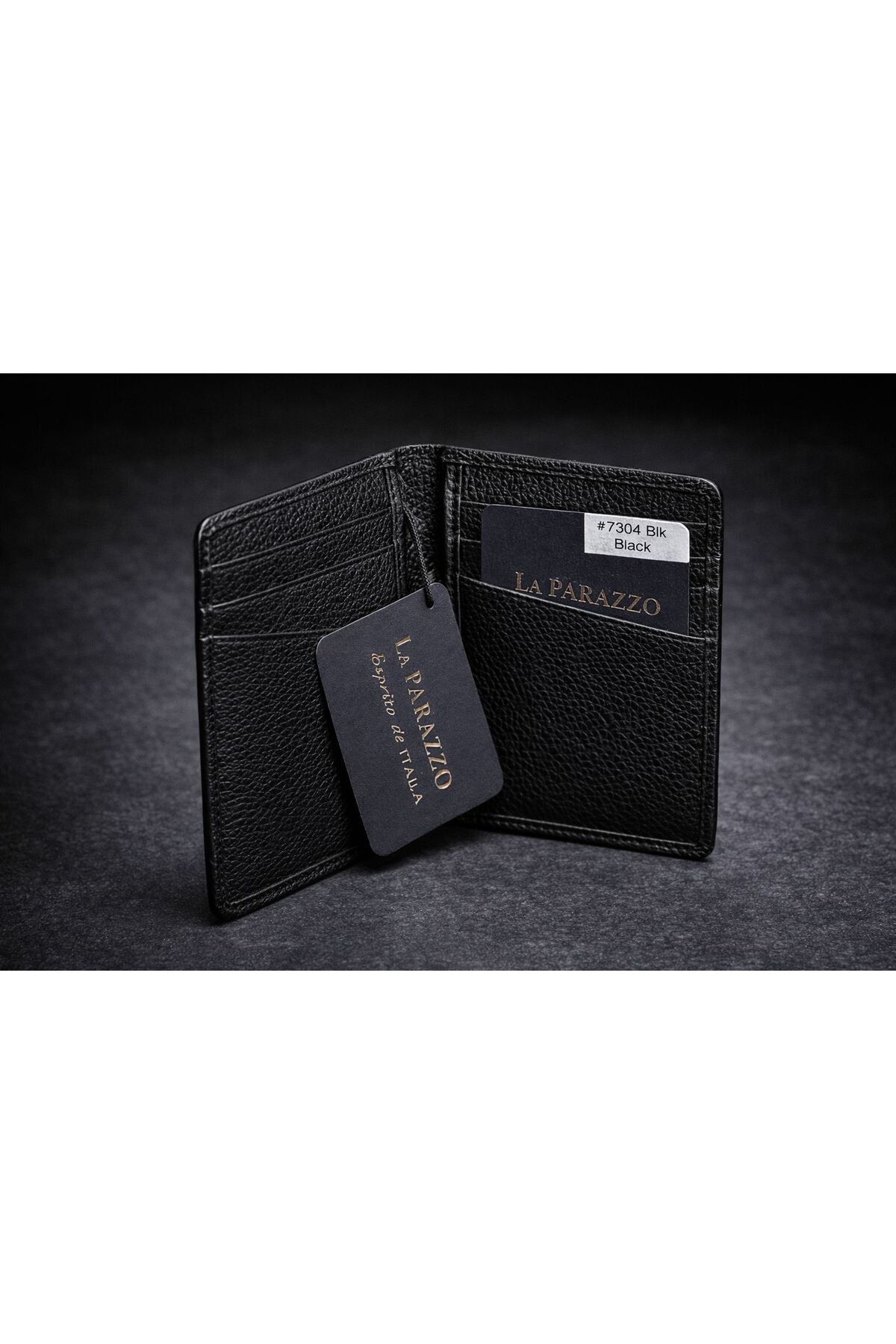Genuine Leather Card Holder Wallet for Men – Slim Luxury Wallet, Black Secondary image