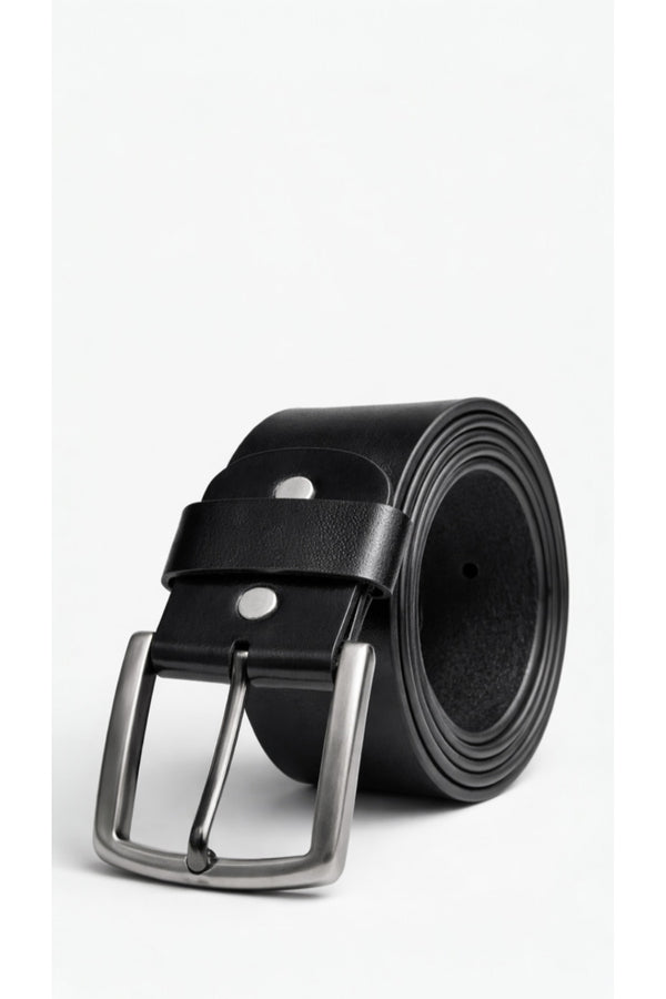 Genuine Leather Belt for Men – Premium Black Leather Belt | Formal & Casual Belt | Made in India