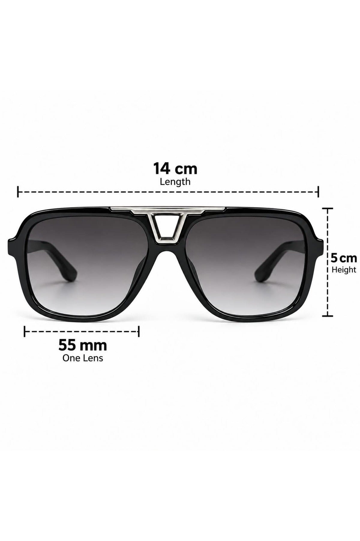 NWF-SUNGLS-LSG-41 Black Smoke Grey Gradient 2