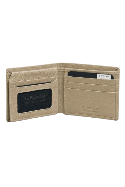 100% Genuine Leather Men’s Wallet – Premium Bifold with ID Window