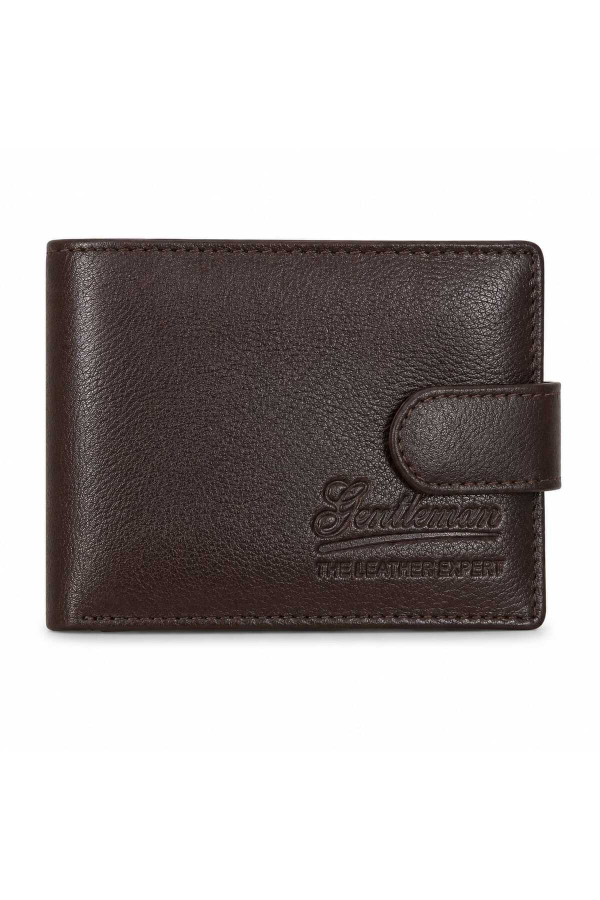 Premium Genuine Leather Wallet for Men – Stylish Bifold Wallet with Secure Button Closure Secondary image