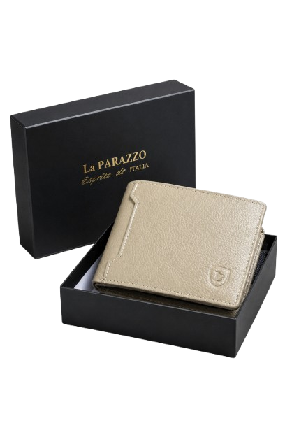 100% Genuine Leather Men’s Wallet – Premium Bifold with ID Window
