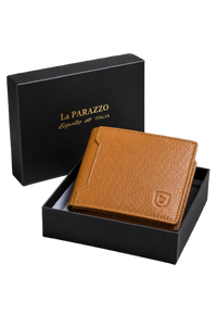 100% Genuine Leather Men’s Wallet – Premium Bifold with ID Window