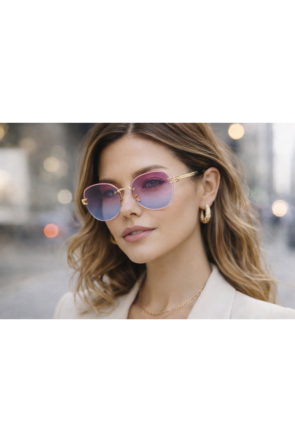 Pink & Blue - Sunset Pink