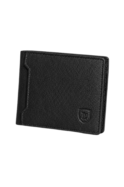 100% Genuine Leather Men’s Wallet – Premium Bifold with ID Window