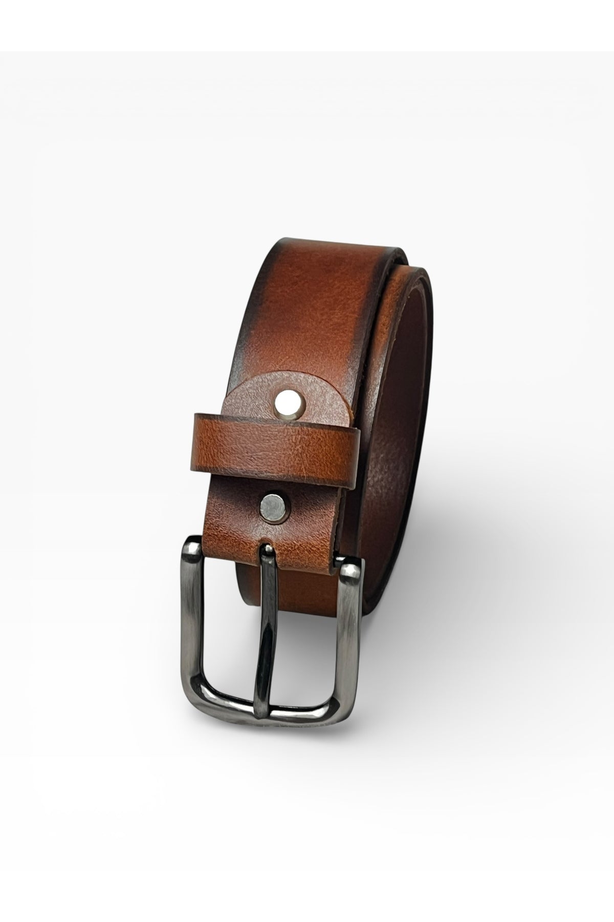 Men’s 100% Genuine Leather Belt | Premium Full-Grain Leather | Classic Belt with Metal Buckle Secondary image