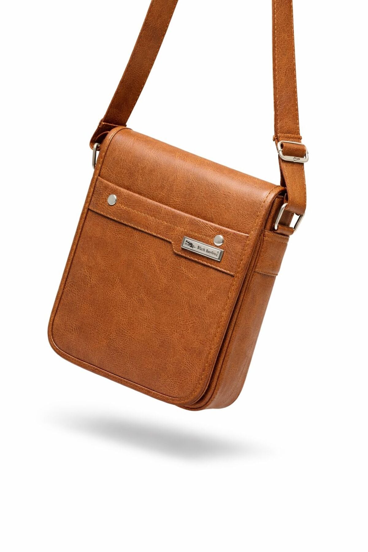 Men’s PU Leather Crossbody Bag | Small Shoulder & Travel/Crossbody Bag with Zipper Pockets Secondary image