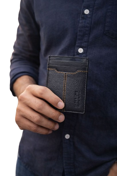 Slim Genuine Leather Card Holder Wallet for Men – Luxury Minimalist Holder