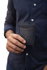 Slim Genuine Leather Card Holder Wallet for Men – Luxury Minimalist Holder