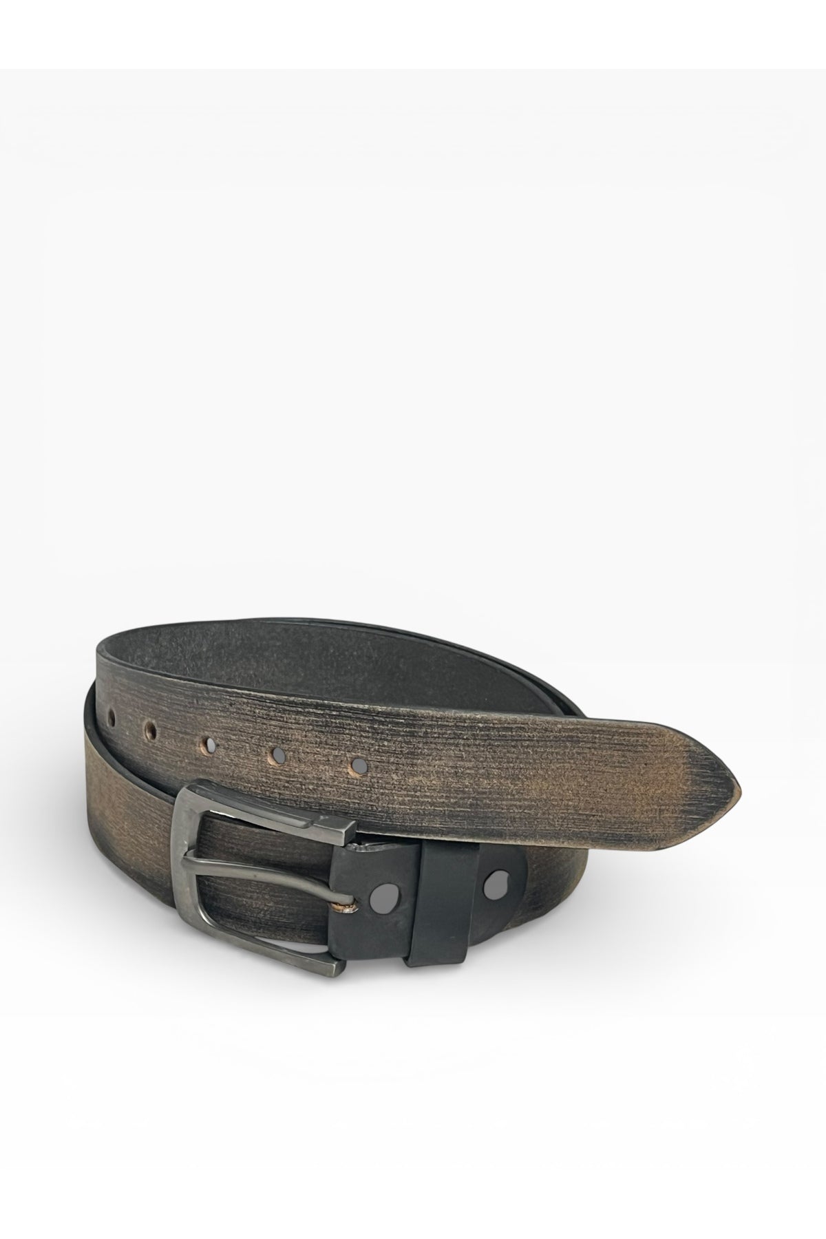 Men’s 100% Genuine Leather Belt| Vintage Finish Leather Belt for Men | Heavy-Duty Metal Buckle Secondary image