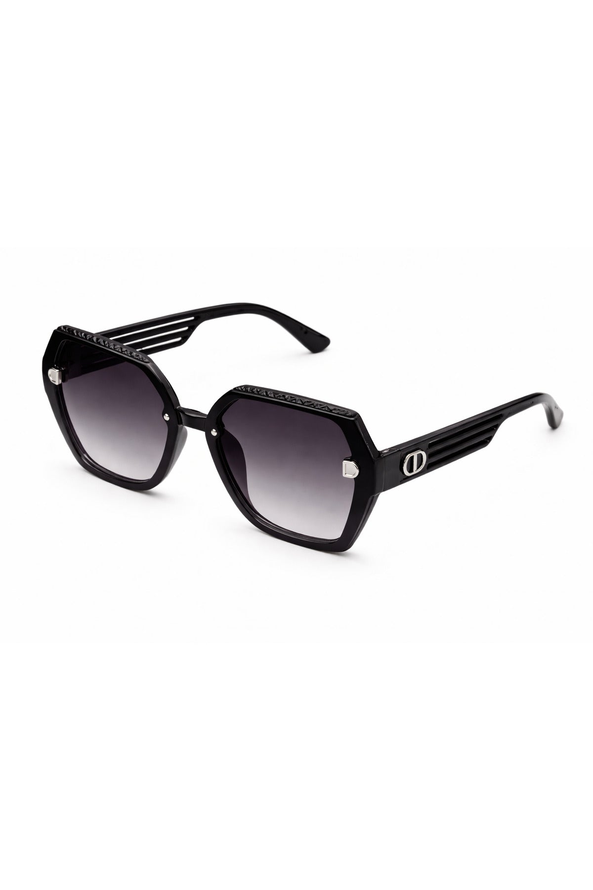 Women's Oversized Hexagonal Sunglasses with Gradient Lenses Secondary image