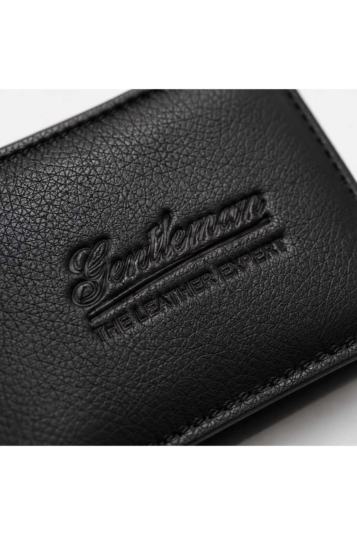 Men’s Genuine Leather Wallet with Snap Closure, Card Slots & ID Window Secondary image