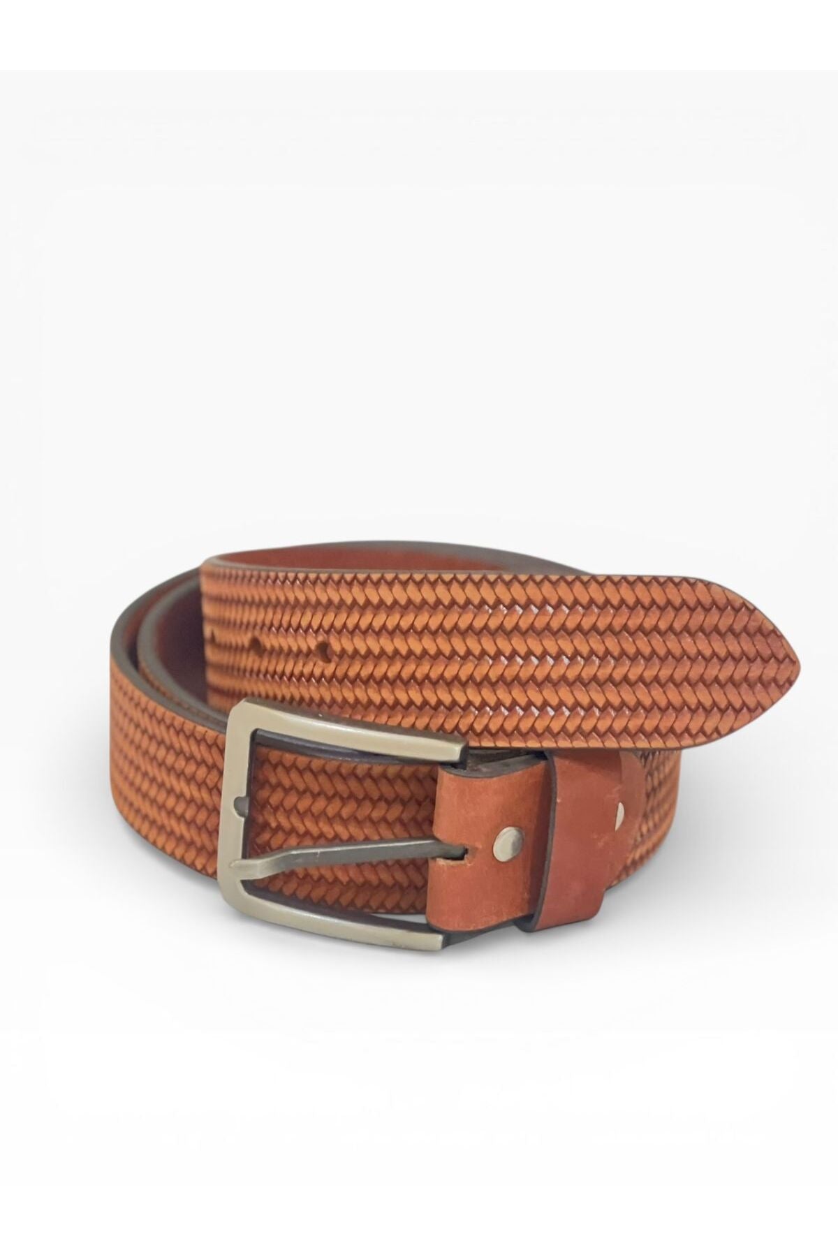 Men’s 100% Genuine Leather Textured Belt | Long-Lasting Belt for Jeans. Secondary image