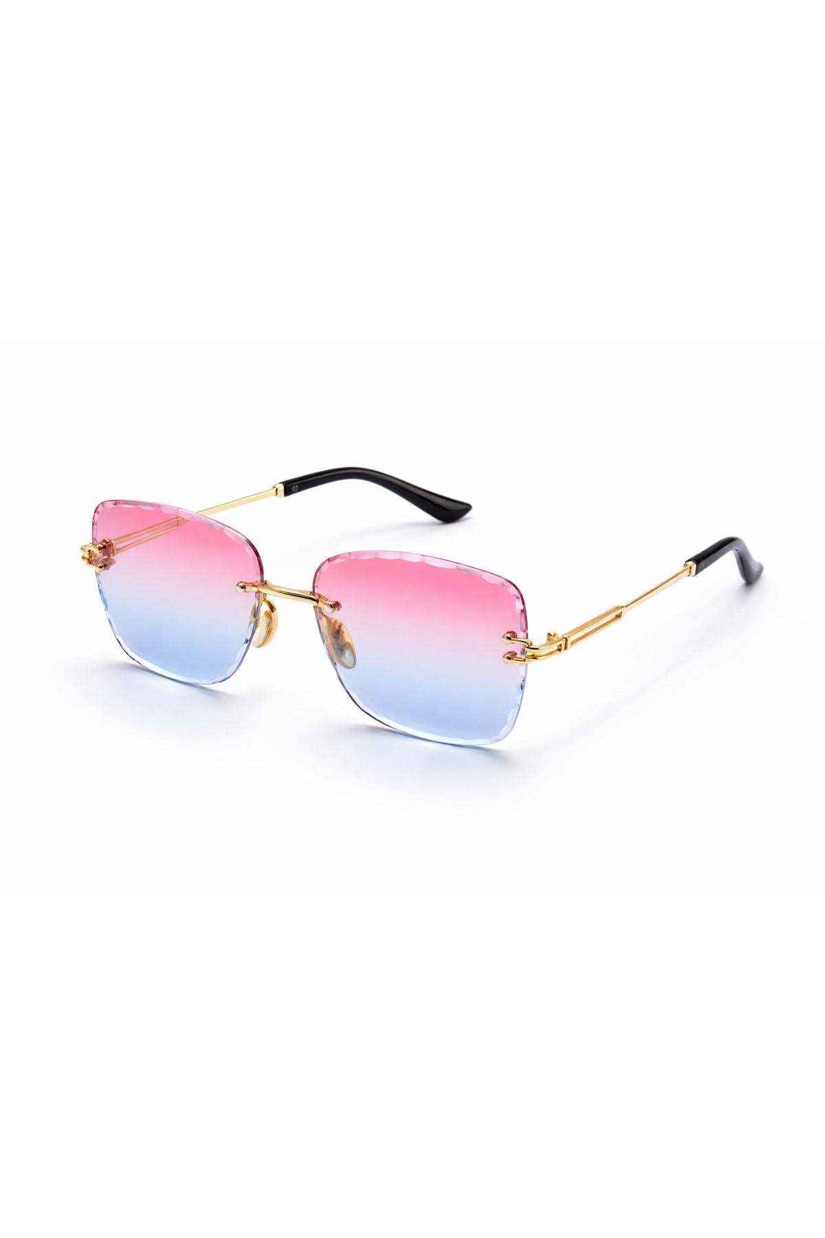 Luxury Rimless Square Gradient Sunglasses for Women – Gold Frame Designer Style Shades Secondary image