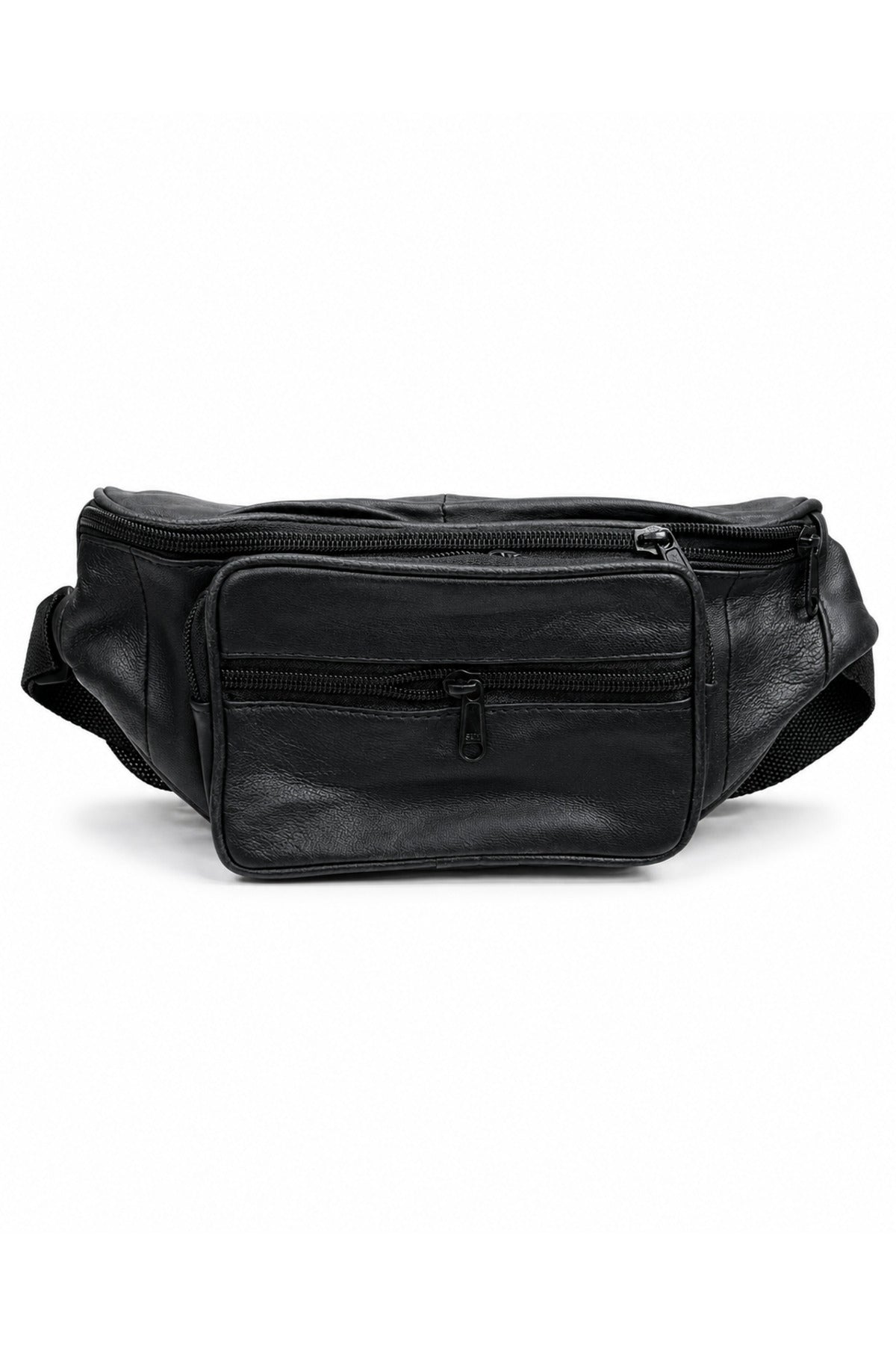 Genuine Leather Crossbody Waist Bag for Men – Multi-Pocket Adjustable Belt Bag with Zipper Compartments Secondary image