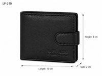 La Parazzo Premium Genuine Leather Men’s Wallet with Snap Closure, ID Window & Multi-Card Storage