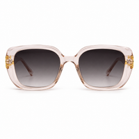 Premium Oversized Square Sunglasses for Women – Elegant Statement Frame with Gradient Lenses & Decorative Temple Detail