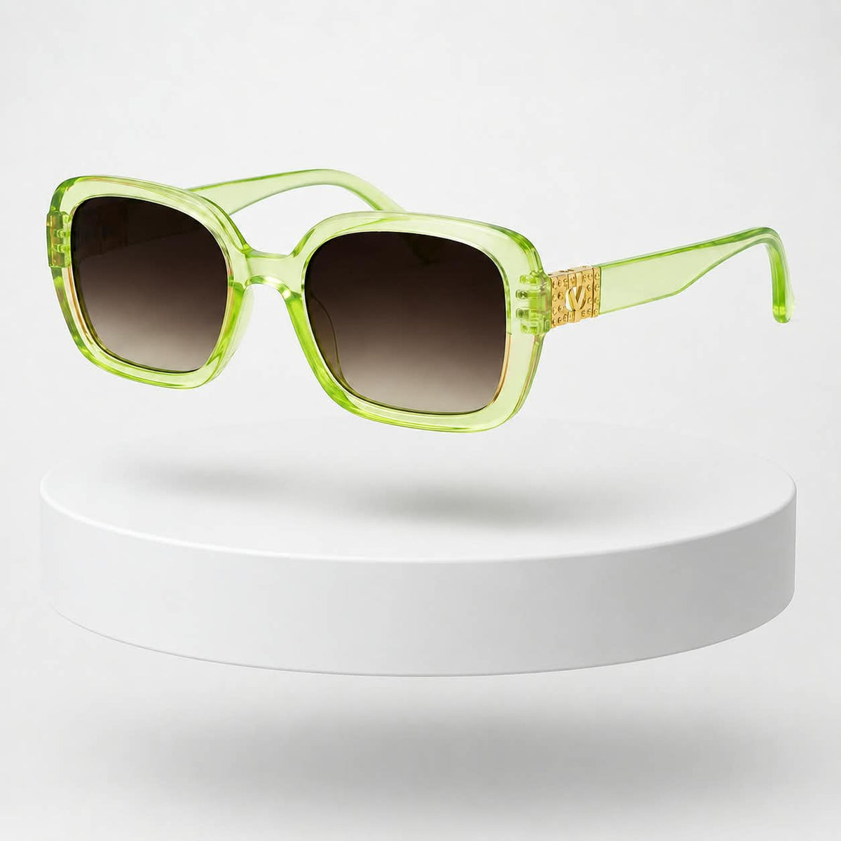 Premium Oversized Square Sunglasses for Women – Elegant Statement Frame with Gradient Lenses & Decorative Temple Detail