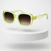 Premium Oversized Square Sunglasses for Women – Elegant Statement Frame with Gradient Lenses & Decorative Temple Detail