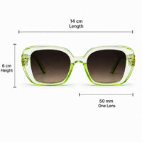 Premium Oversized Square Sunglasses for Women – Elegant Statement Frame with Gradient Lenses & Decorative Temple Detail