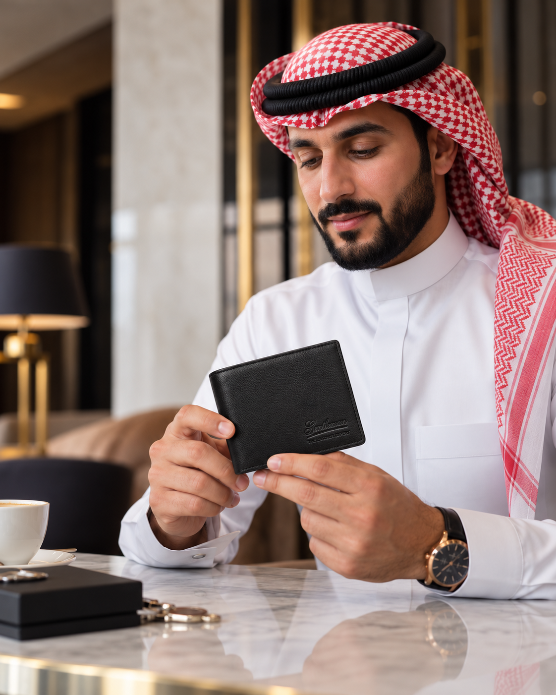 محفظة رجالية من الجلد الأصلي – GM-999