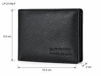 La Parazzo Premium Genuine Leather Men’s Bifold Wallet with Flip-Out Card Holder & Cash Compartment