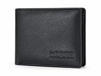 La Parazzo Premium Genuine Leather Men’s Bifold Wallet with Flip-Out Card Holder & Cash Compartment