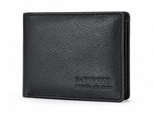 La Parazzo Premium Genuine Leather Men’s Bifold Wallet with Flip-Out Card Holder & Cash Compartment