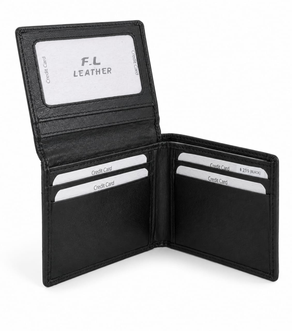 La Parazzo Premium 100% Genuine Leather Men’s Wallet – Compact Bifold Wallet with Card Slots, ID Window & Coin Pocket