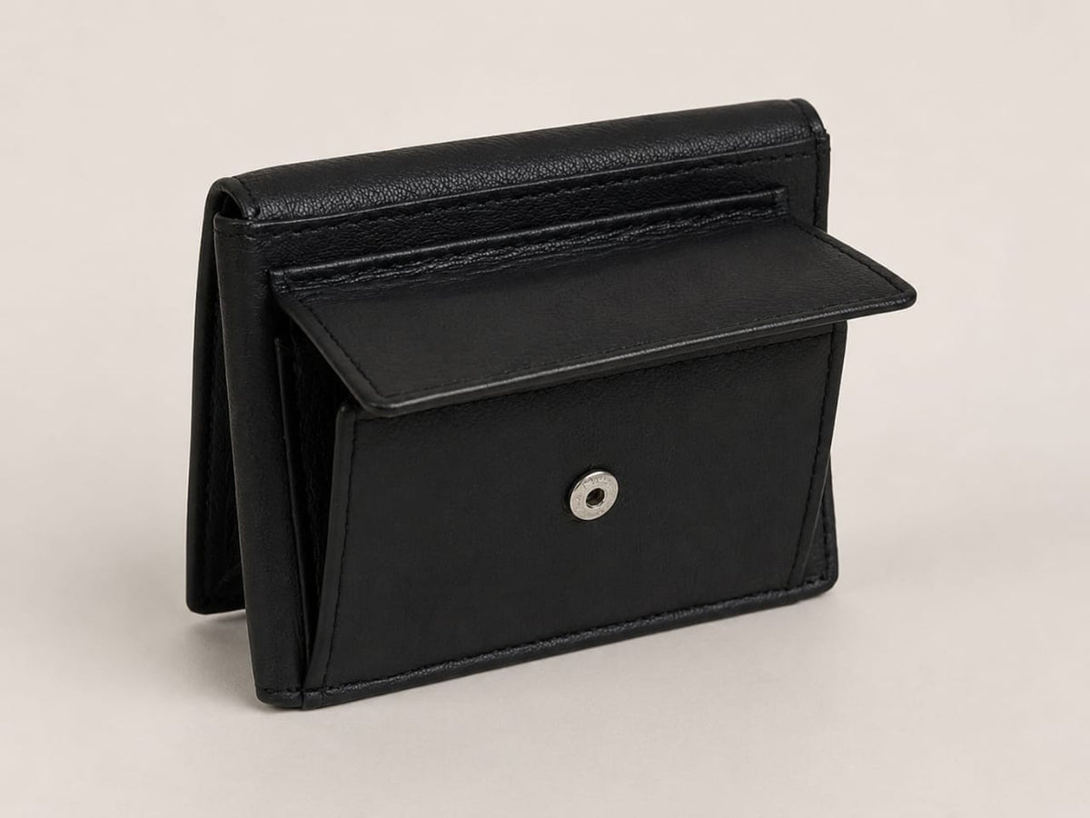 La Parazzo Premium 100% Genuine Leather Men’s Wallet – Compact Bifold Wallet with Card Slots, ID Window & Coin Pocket