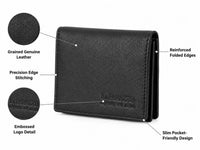 La Parazzo Premium 100% Genuine Leather Men’s Wallet – Compact Bifold Wallet with Card Slots, ID Window & Coin Pocket