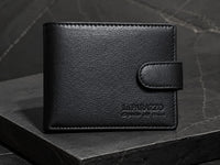 La Parazzo Premium Men’s Genuine Leather Wallet – Bifold Wallet with Snap Closure, Multiple Card Slots, ID Window & Cash Compartment
