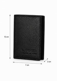 La Parazzo Premium Men’s Genuine Leather Trifold Wallet – Compact Vertical Wallet with Multiple Card Slots, Cash Compartment & Snap-Button Section