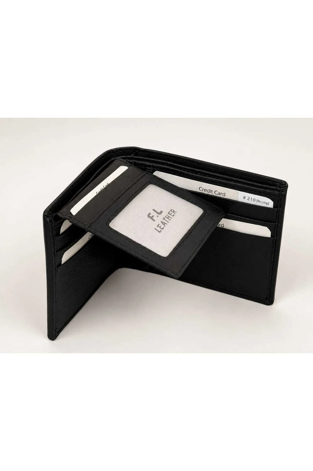 La Parazzo Premium Men’s Genuine Leather Bifold Wallet – Compact Wallet with Multiple Card Slots, ID Window & Cash Compartment