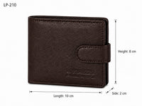La Parazzo Premium Genuine Leather Men’s Wallet with Snap Closure, ID Window & Multi-Card Storage