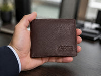 La Parazzo Premium Genuine Leather Men’s Bifold Wallet with Flip-Out Card Holder & Cash Compartment