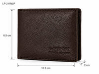 La Parazzo Premium Genuine Leather Men’s Bifold Wallet with Flip-Out Card Holder & Cash Compartment