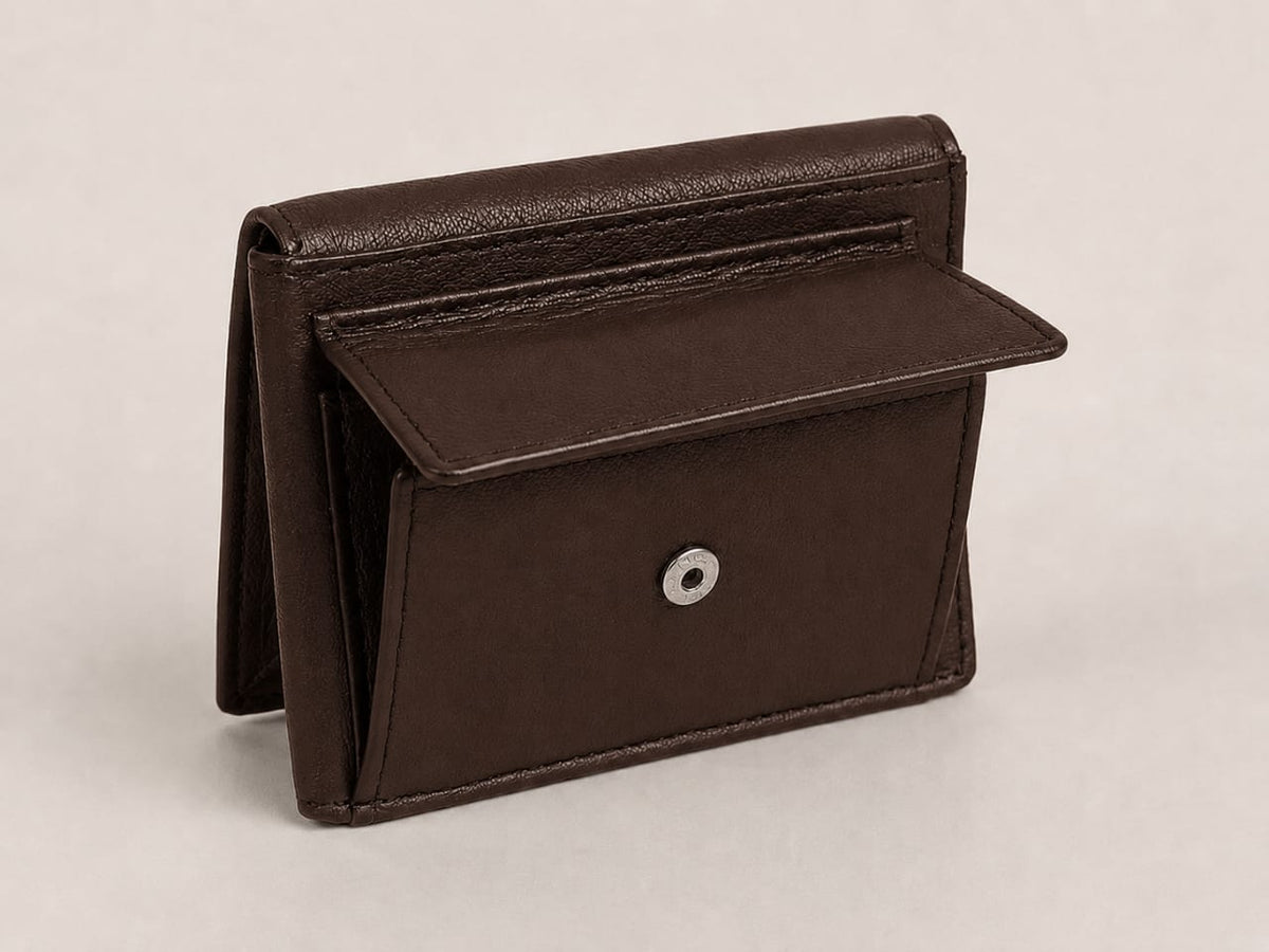 La Parazzo Premium 100% Genuine Leather Men’s Wallet – Compact Bifold Wallet with Card Slots, ID Window & Coin Pocket